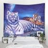 Fantasy Animal Tapestry Forest Tiger Home Decoration Wall Hanging Bohemian Living Room Bedroom Aesthetics Room Decoration