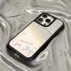 Зеркальный чехол для телефона для iPhone 15 11 13 14 для 15 16 Pro Max 12 13 16 Pro Чехол для телефона в милом стиле с облаками, цветами и животными