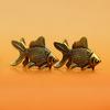 Goldfish Figurines Retro Brass Lucky Animal Statue Ornament Home Decor Desk Decoration Tea Cute Gifts