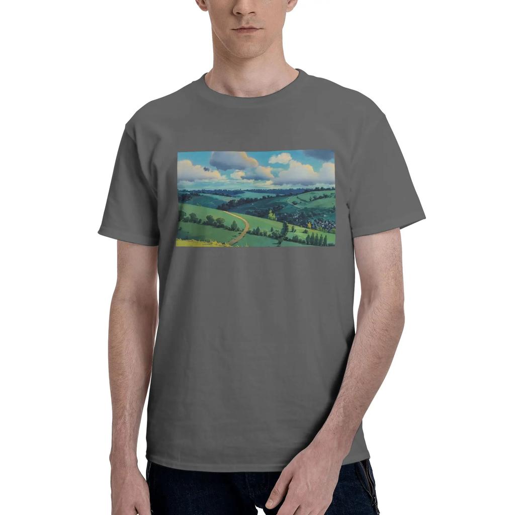 Laputa castle in the sky Men TShirt Plus Size T Shirts Mens ONeck Cotton Tees Short Summer Male