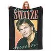 Плед Crazy For Swayze Патрик Суэйзи Ретро Стиль Микрофлис Плед Четыре Размера Мультяшный Портативный Антипиллинг Плед