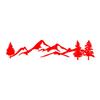 Tree Mountain SUV RV Camper Car-Styling Vehicle Reflective Decals Sticker Decor