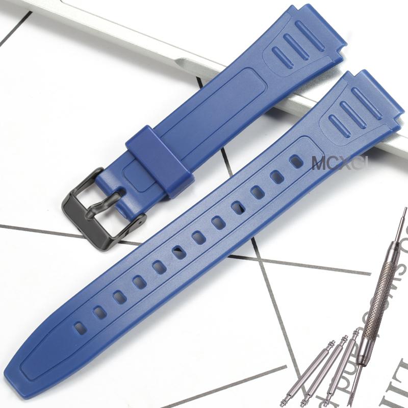 Ремешок для часов Casio W800H W-217H Спортивный браслет из смолы 18 мм