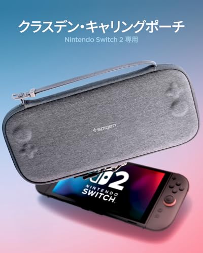 Spigen Switch 2 (2025) Чехол для переноски, вмещает 12 игровых карт, компактный и тонкий дизайн с ремешком, совместим с чехлом Classden 2 Switch 2 (AGP10197) (С