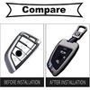 Elegananccy For BMW Key Fob Case Cover, Fit For BMW 1 3 4 5 6 7 Series X3 X4 M5 M6 GT3 GT5, Zinc Alloy And Silicon Remote Key Protector (Blade Type)