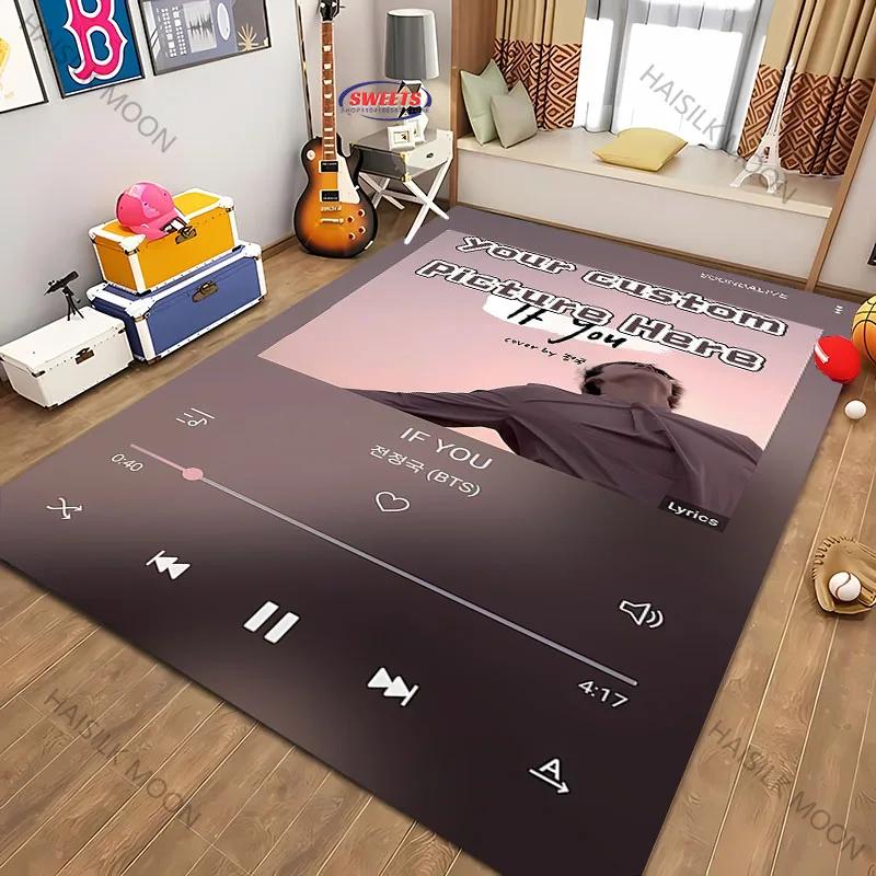 Персонализированная кастомизация, Ковер с вашими любимыми музыкальными фотографиями на заказ, Особые памятные подарки, Мягкий пушистый коврик разных размеров