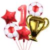 32-дюймовый цифровой футбольный набор из 6 воздушных шаров из алюминиевой пленки - Подарок на День Рождения - Воздушные шары для Чемпионата мира по футболу