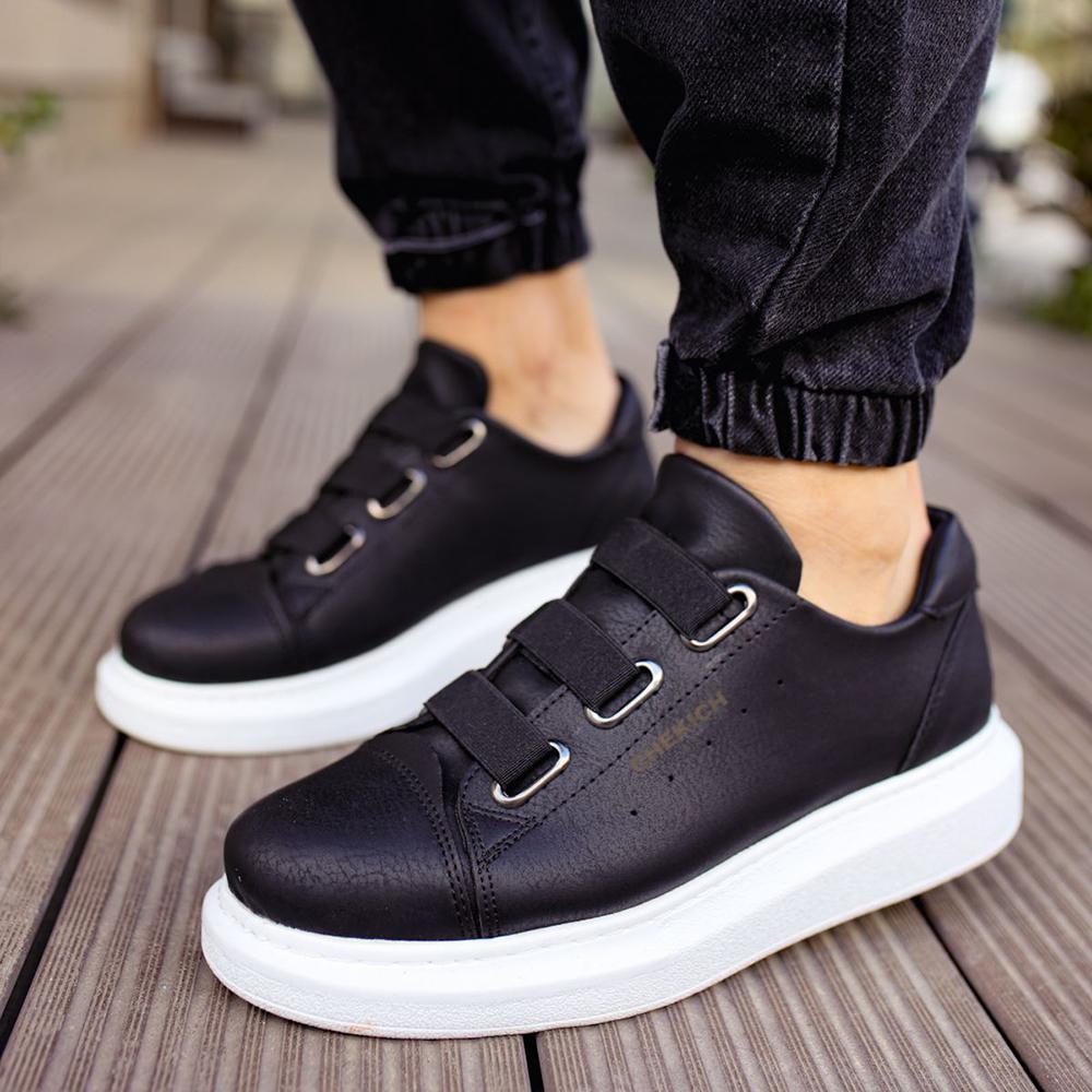 Chekich Мужская обувь Кроссовки белого цвета из искусственной кожи Летний сезон на резинке Удобные модные спортивные легкие дышащие CH253