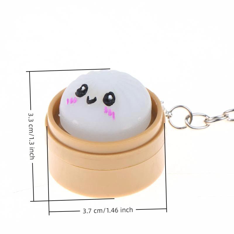 Милые Kawaii Мини Паровые Булочки Сжимающиеся Брелки С Мягким Дизайном Для Снятия Стресса Идеально Подходят Для Украшения Рюкзака Подарки На Вечеринку Детские Подарки