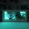 Attack Titan MDF Wood Frame LED Night Light Anime Paper Cut Lightbox for Bedroom Decoration Drop Shipping 5V Input Voltage
