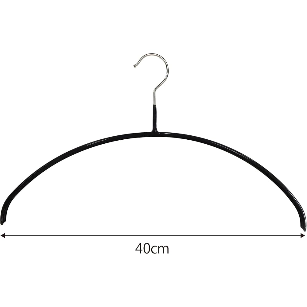 Mawa Non-Slip Hangers 40cm Black 20-Pack German Made