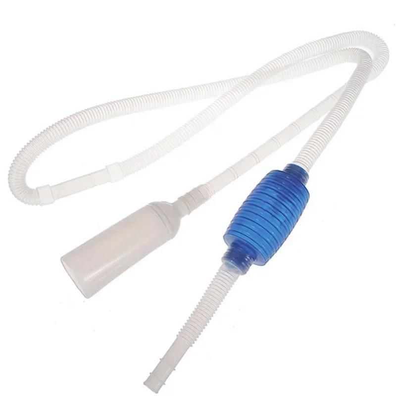 1.4m Pipe Aquarium Siphon Fish Tank Syphon Vacuum Cleaner Pump Semi-automatic Water Change Filter Pump Cleaning Accessories