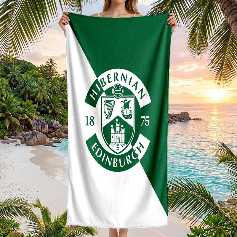 Hibs FC принт Быстросохнущее пляжное полотенце Микрофибра Впитывающее Портативное для путешествий Полотенце для плавания