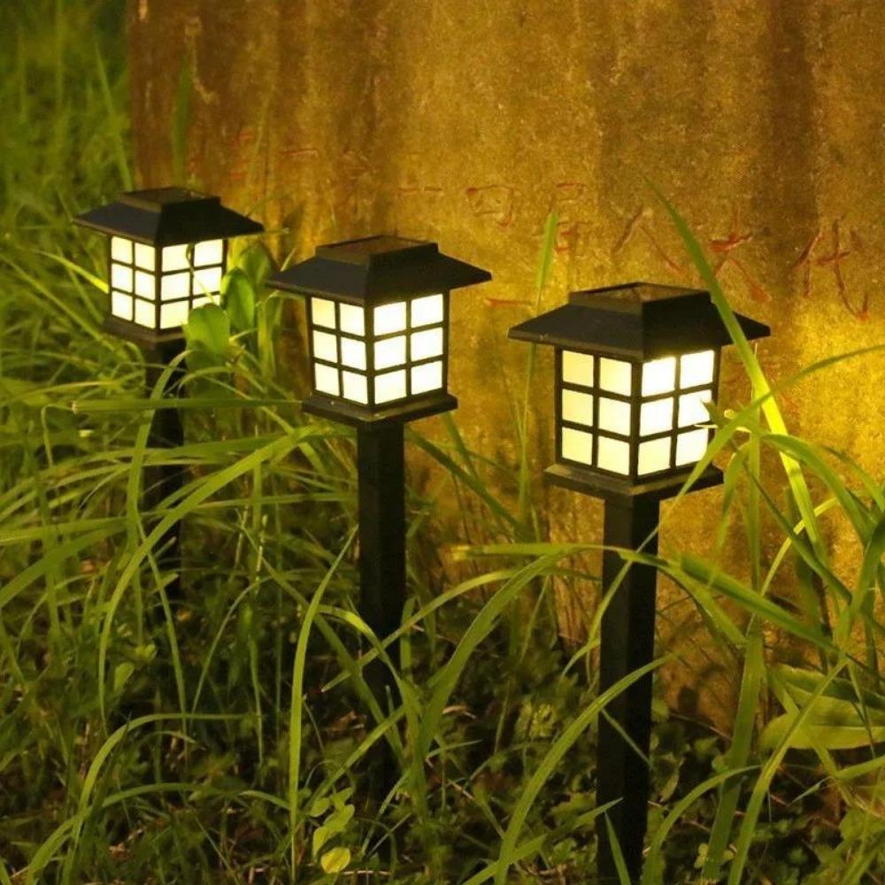 3000LM 2pcs Outdoor Solar Garden Lights Waterproof House LED Pathway Light Sensor Solar Landscape Lights For Yard Patio Walkway Garden