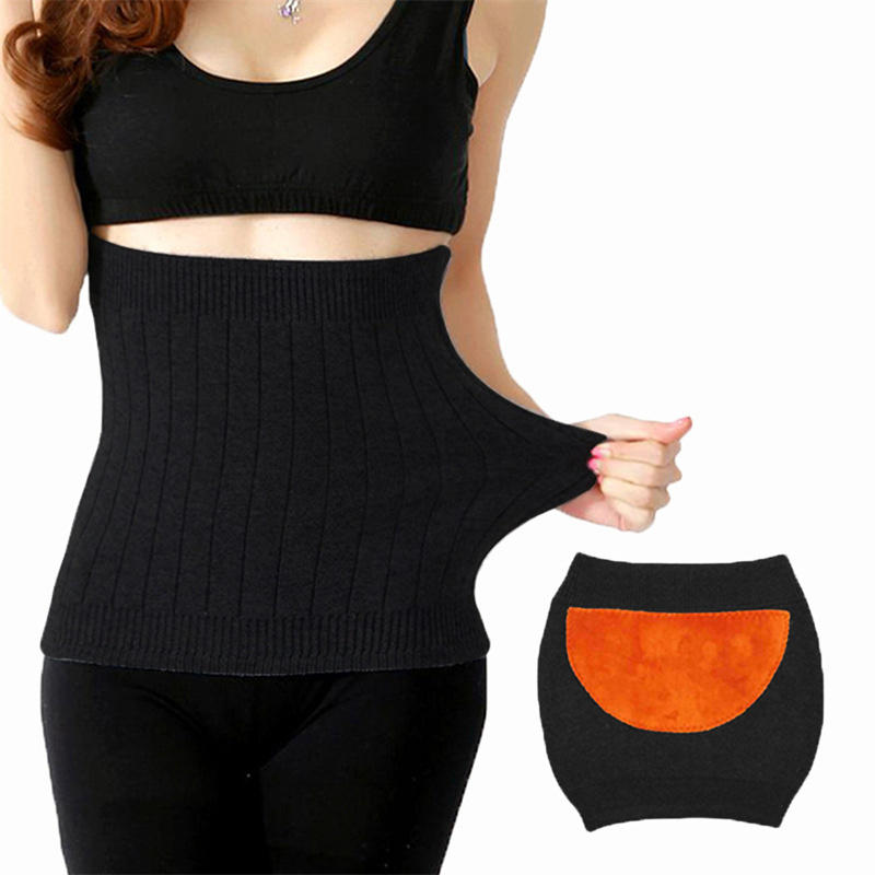 Unisex Witner Warm Soft Velvet Waist Warmer Elastic Waist Band Binder Lumbar Support Protector Belt