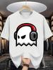Trendy American-style Summer New Unisex Letter-pattern Loose T-shirt 100% Cotton Suitable for Daily Sports and Outdoor Wear Tops