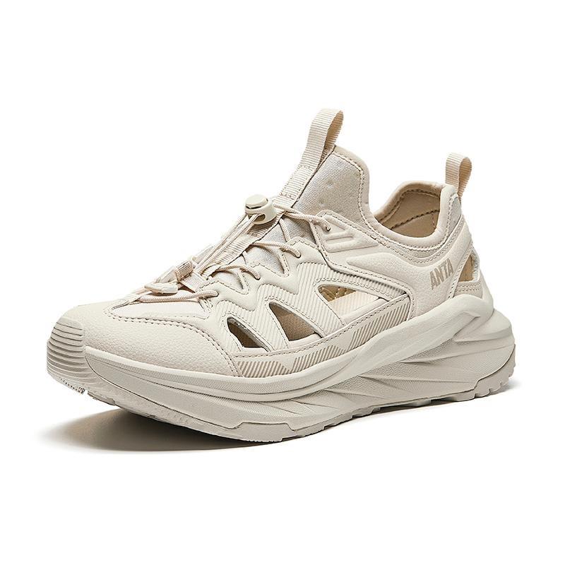 Anta Women's Tanlin Versatile Slip-Resistant Breathable Lightweight Elastic Height-Increasing Water Shoes Beige 922528504-3