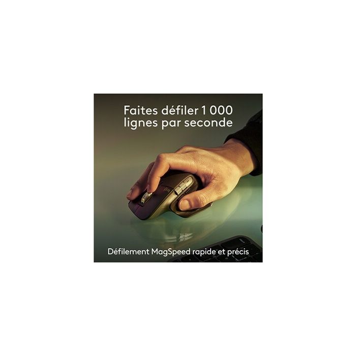 Ensemble clavier sans fil Azerty + souris sans fil rechargeable Logitech MX Keys S Combo pour Mac Gris sidéral