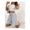 Gray Women's Combed Cotton Shorts