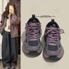 This Year's Popular Purple Dad Shoes Women's New Heightened Platform Versatile Sports and Leisure Shoes