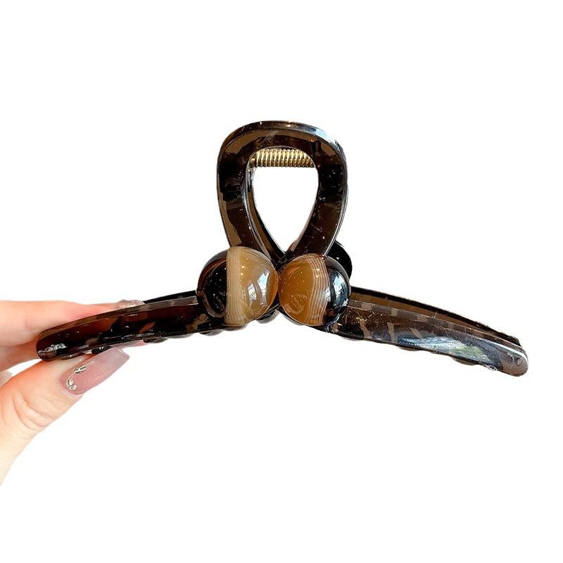 Элегантная большая заколка для волос для женщин 2025 - Шикарный дизайн 'акула' для густых волос