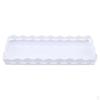 Metal Serving Tray Rectangular Cupcake Muffin Dessert Stand Platter - White