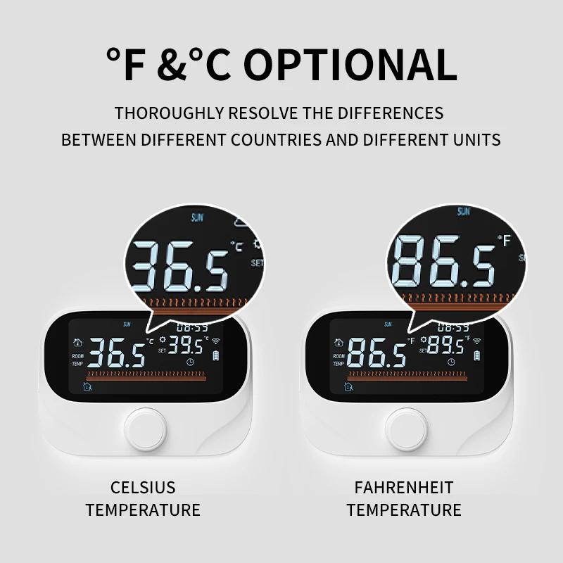 Tuya Smart Wifi Heating Thermostat Wireless Gas Coil Heater Thermostat APP Remote Control Programmable Temperature Controller