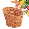 Woven Round Basket Decorative Sundries Vegetable Fruit Food for Cabinet Bathroom Home