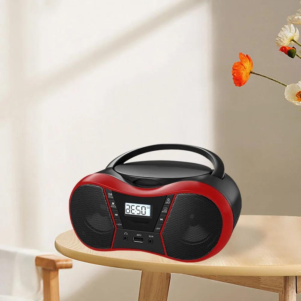 AM FM Радио Bluetooth Колонки Маленький Бумбокс CD-плеер Кассетный AUX USB MP3 Воспроизводит с Пультом Дистанционного Управления Поддержка Питания от Сети/Постоянного Тока