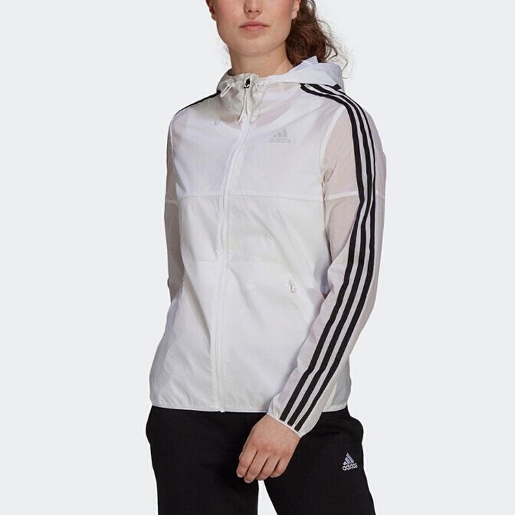 Adidas Casual Sports Hooded Jacket Women Jackets White GQ0564
