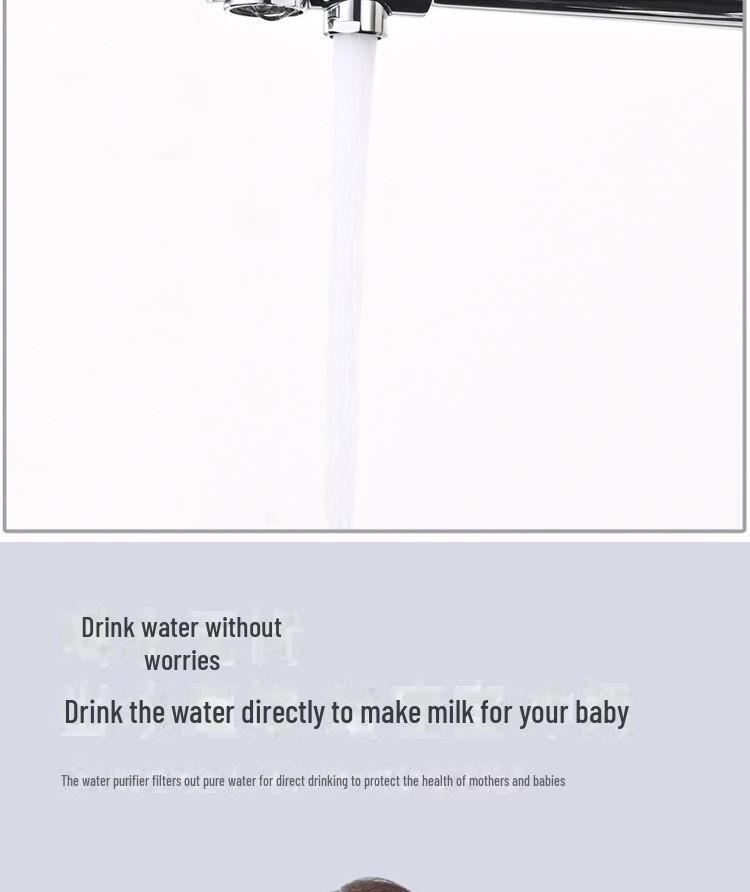 Rotatable Brass Kitchen Faucet: 3-in-1 Hot & Cold Water Purification with Splash-Proof Design