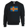 Толстовка - PIXELFORMA - Drapeau d'Åland - Noir - Manches longues - Col arrondi