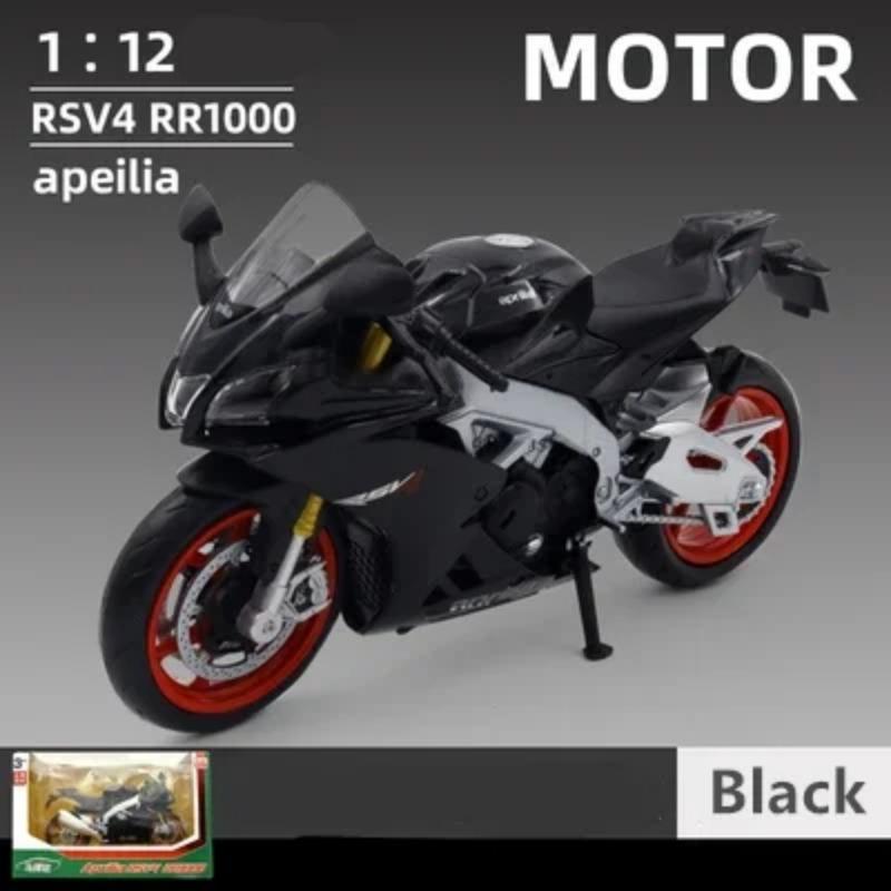 Модель мотоцикла Aprilia RSV4 в масштабе 1/12, литая, игрушка с детализированным дизайном и подвижными частями