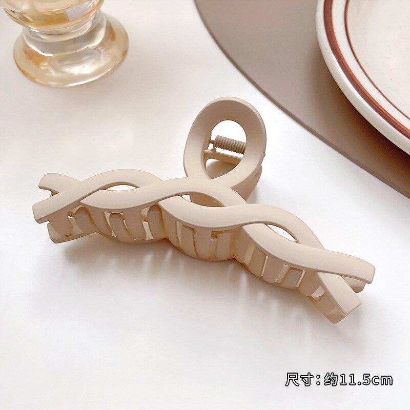1pcs Korean Coffee Large Hair Claws Acrylic Hairpins Barrette Crab Hair Clips Headwear for Women Girls Braiders Hair Accessories
