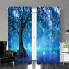 Cosmic Galaxy Printing Star Curtain Living Room Bedroom Curtain Home Decoration Curtain Adult Children's 2 Panels Rod Pocket