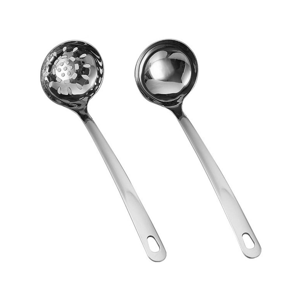 Sturdy Soup Ladle Reliable Utensil Multi Purpose Soup Spoon and Strainer Set Long Handle Soup Shell Soup Leakage