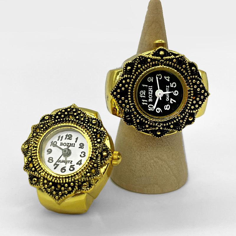 Часы с кольцом на палец, серебряные часы с кольцом для женщин и мужчин, уникальный дизайн, винтажные часы с кольцом в стиле ретро