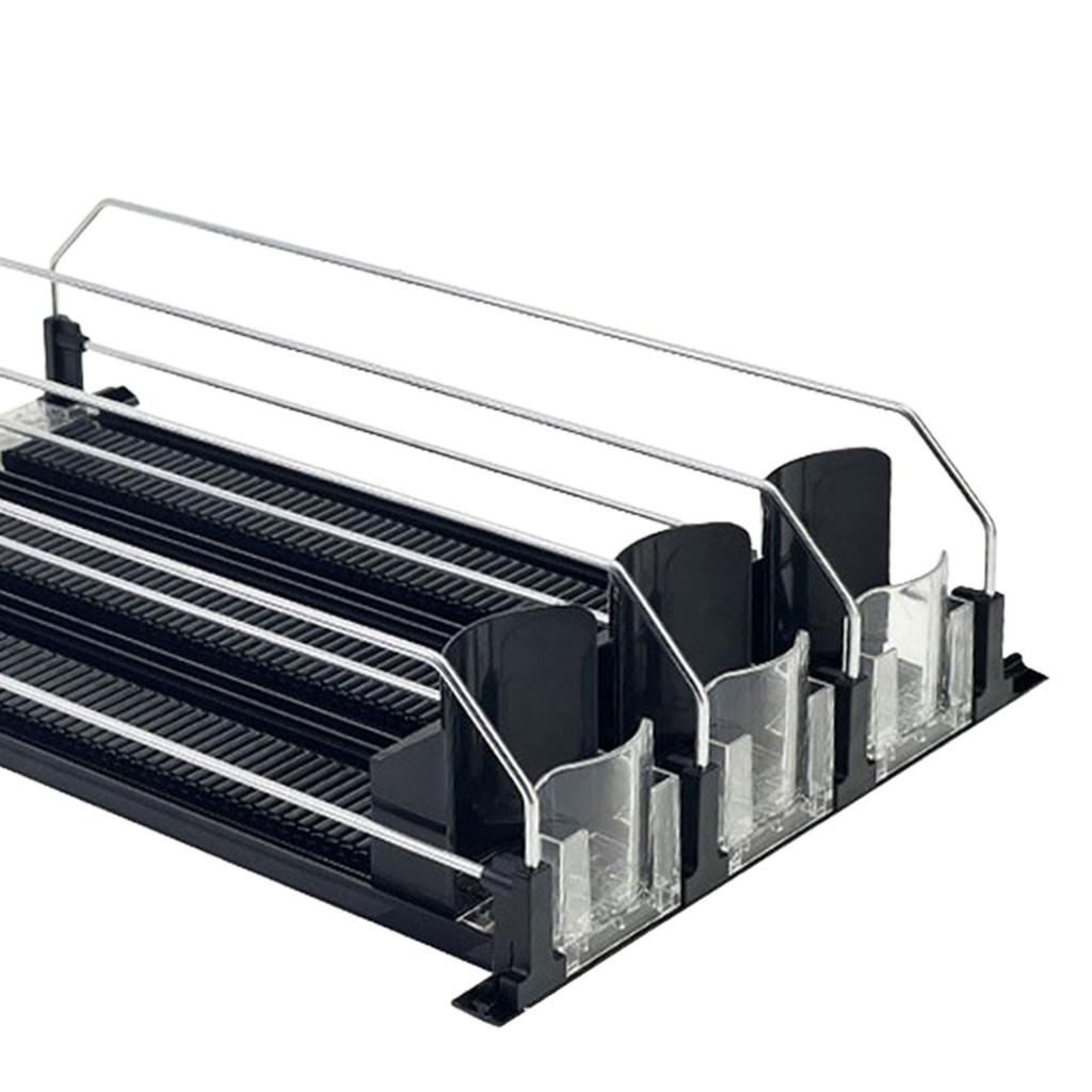 Drink Organizer for Fridge Automatic Drink Propeller Dustproof Easy to Assemble Can Dispenser for Garage Household