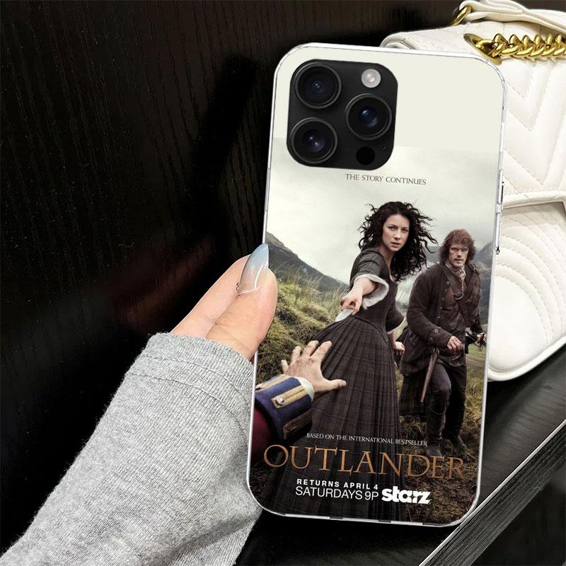 Outlander TV Case for iPhone 13 12 Mini 11 Pro Max Soft Phone Cover X XS XR 7 SE 8 Plus 6 6S 5 5S Silicone Black Capa