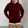Women's Fashion Casual Sweatshirt Solid Color Hooded Pullover Sweatshirt With Pocket