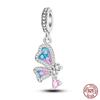Fashion S925 Silver Colorful Butterfly Dragonfly Hummingbird Spring Series Charms Beads Fit  S925 Original Bracelet Jewelry
