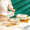 Роскошный керамический набор посуды: Прямоугольная форма для выпечки, подставка для запеканки, супница и сухой горшок с подогревом от свечи