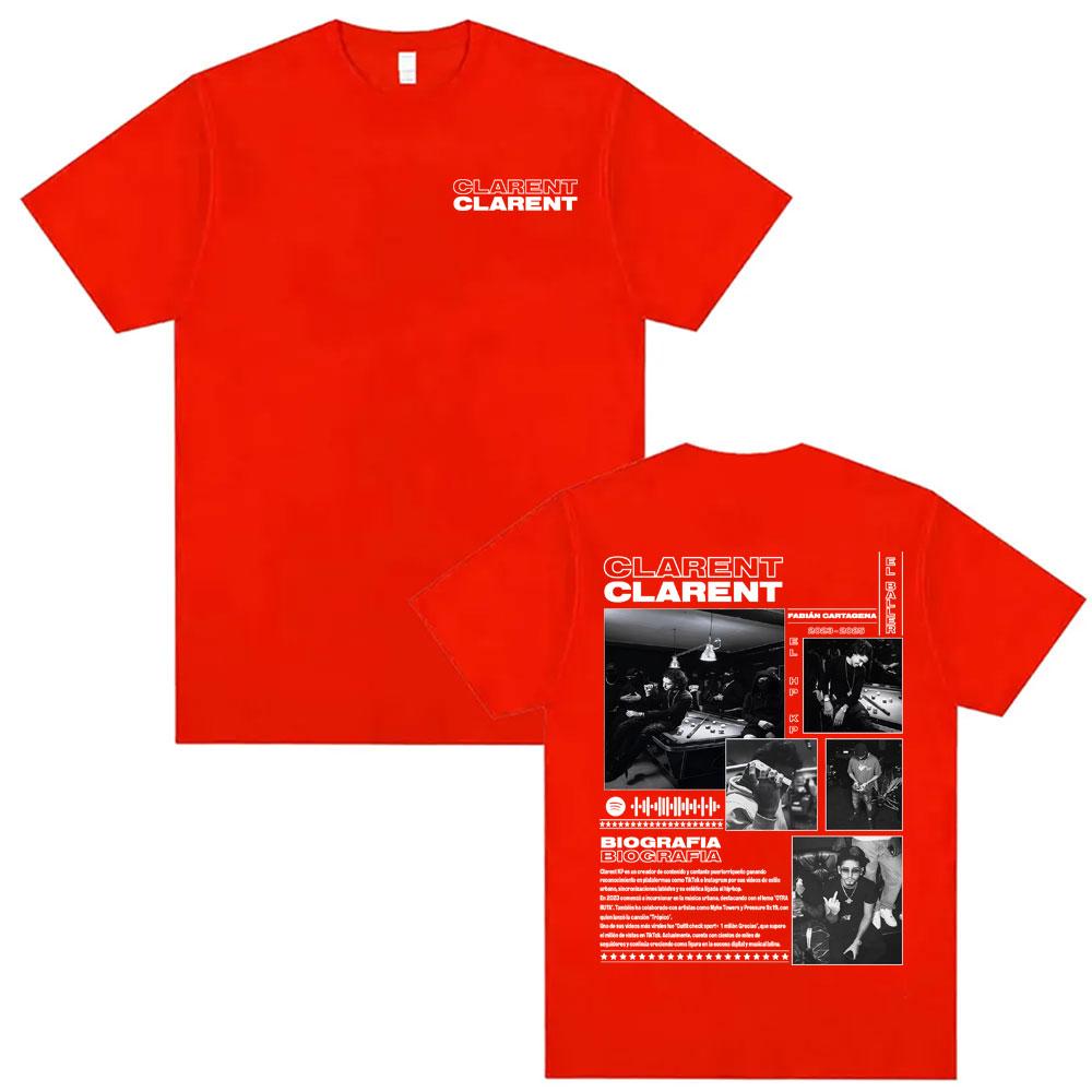 Rapper Clarent Kp Album 2025 Tour Cover T Shirts Men Women Harajuku Hip Hop Streetwear Tee Shirt Casual Cotton Oversized Tshirt