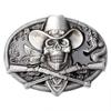 Skull Skeleton Belt Buckle Belt Diy Accessories Western Cowboy Style Smooth Belt Buckle Punk Rock Style K13