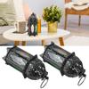 2Pcs Vintage Castle Candle Holder Black Retro Iron Metal Wedding Home Decorations