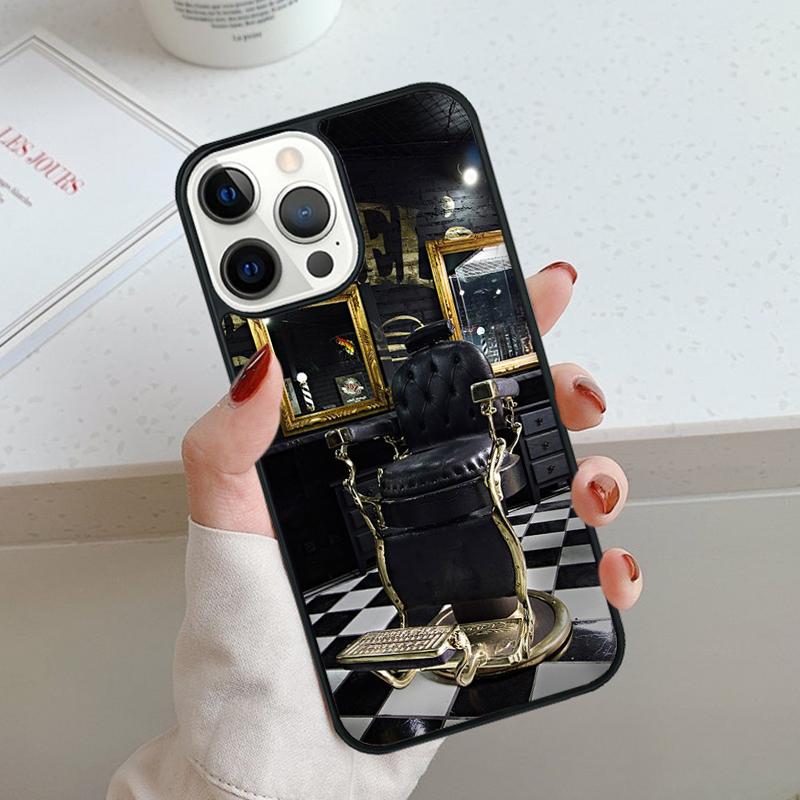 Barber Scissors Hairstylist Salon Phone Case For iPhone 17 Air 11 12 13 14 15 16 Pro Max Cover For iPhone 17 Air Max 5 Plus