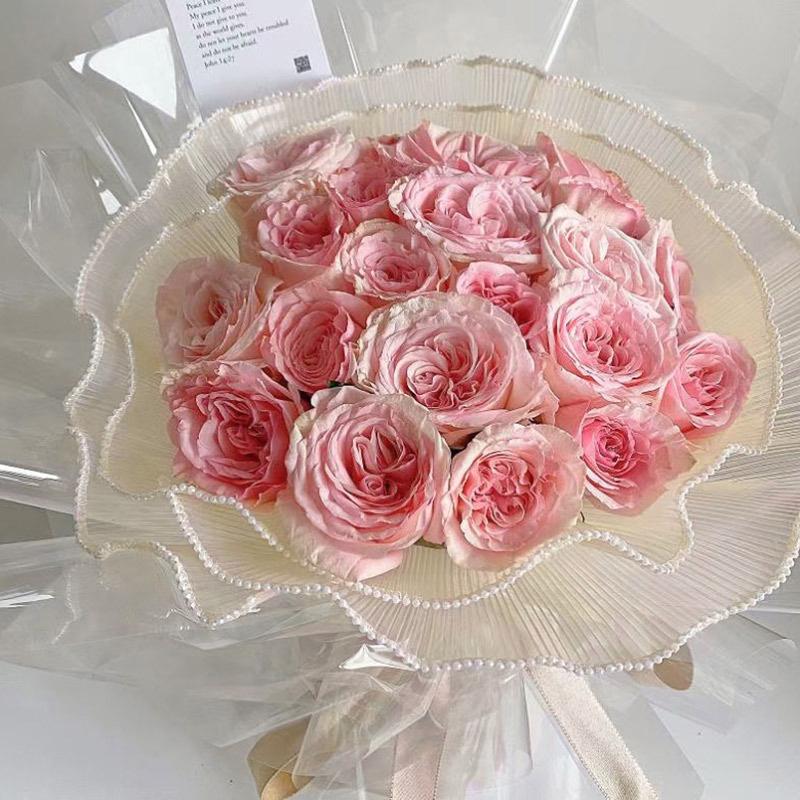 28 см x 400 см Бумага для упаковки цветов, жемчужная волна, пряжа, кружевная сетка, цветочный букет, подарок на День святого Валентина, упаковочный материал для вечеринок