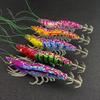 Wooden Material Squid Jig 10cm Length Flying Squid Jig Horizontal Shrimp Bait  Saltwater Fishing