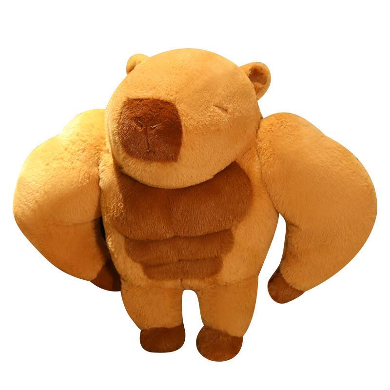 Capybara Muscle Plush Toy Animal Pillow Stuffed Birthdays Gifts Room Decoration