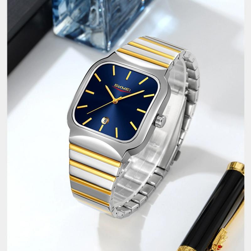 Skmei Square Gold Men's Quartz Watch Waterproof Fashion Sport Watches for Men Clock Reloj Hombre